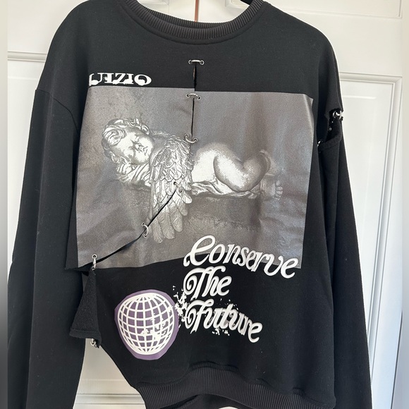 Danielle Guizio Conserve the Future Black Sweatshirt - Picture 4 of 12